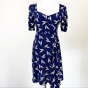 Maeve Fern Ruched Fit and Flare Dress